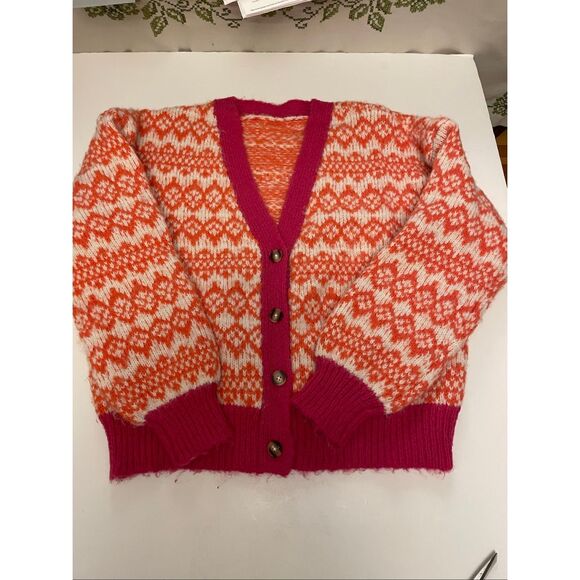 Cropped Balloon Sleeve Dopamine Y2K Cardigan Cozy - Picture 2 of 11